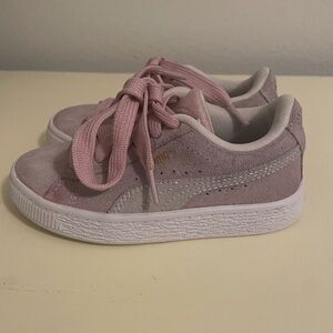 Puma Kids Sneakers - Puma Girls Pink And Grey Ombré Sneakers Size 11